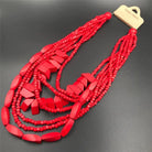 Retro Ethnic Style Colorful Wood Long Beaded Necklace