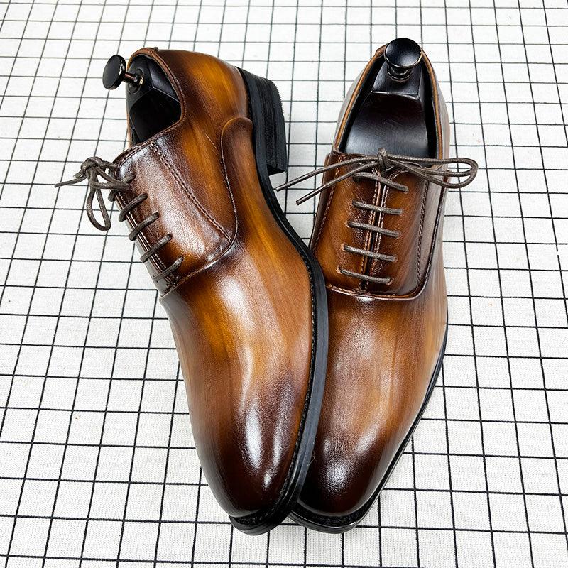 Retro Japanese and Korean Fashion Leather Shoes, blending formal elegance with casual sophistication.