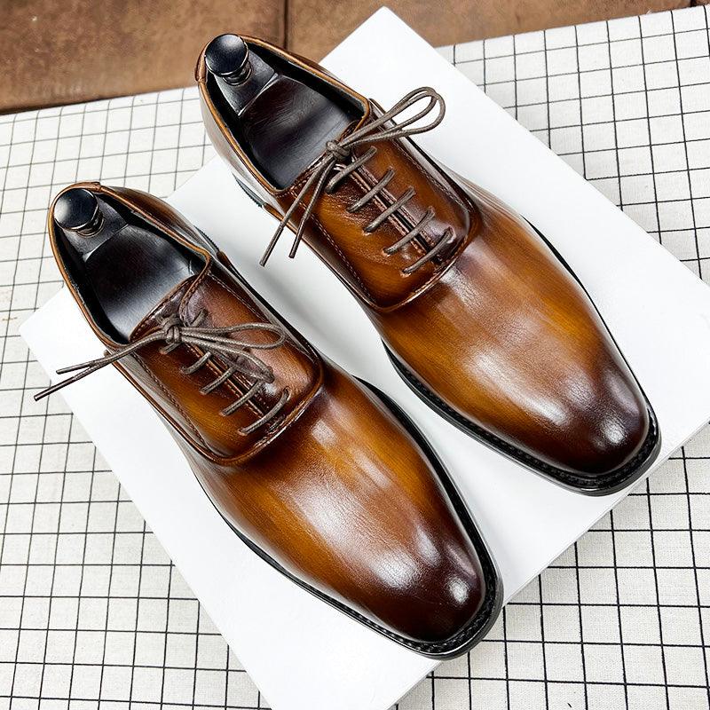 Retro Japanese and Korean Fashion Leather Shoes, blending formal elegance with casual sophistication.