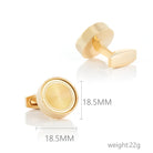 Round CD Accessories Enamel Cufflinks For Men