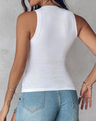 Round Neck Vest With Bra Summer Solid Color Bottom Sleeveless Top Womens Clothing