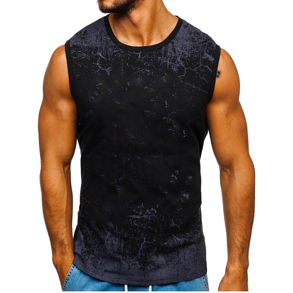 Running camouflage casual sleeveless T-shirt