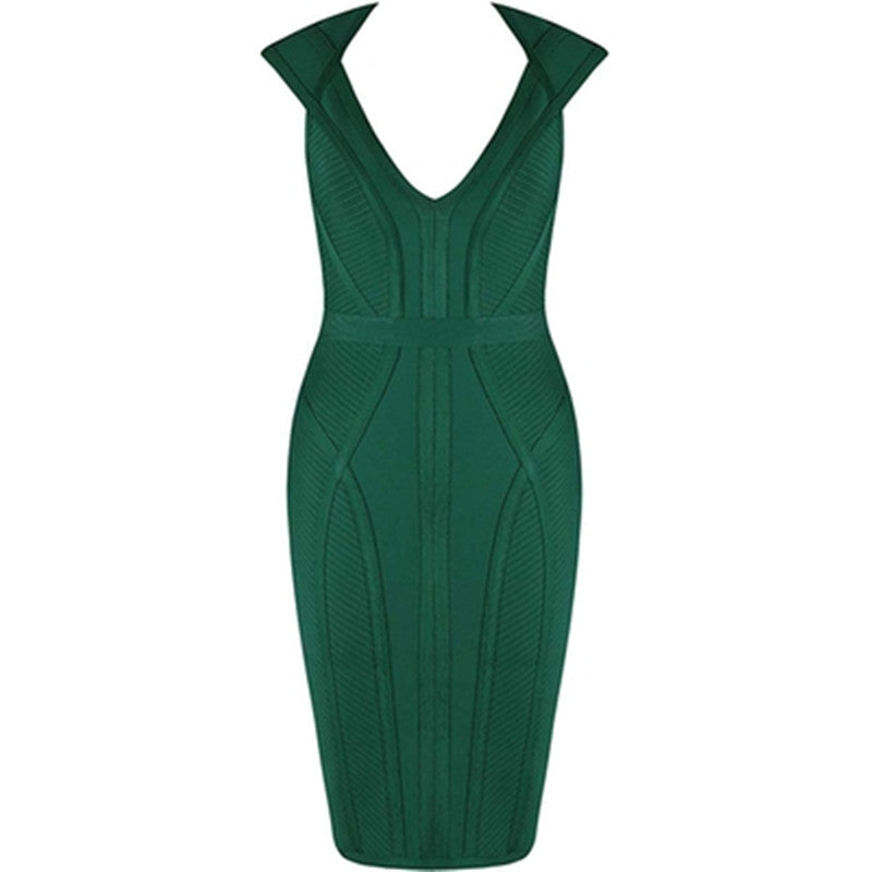Sexy Green Bodycon Evening Dresses for Women: Bandage Style