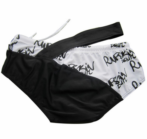 Sexy Swimwear Trunks for Men Low Waist Belt Beach Wear Shorts Memories Gay