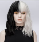 Short Wigs Similler Synthetic-Hair Halloween Kinky Cosplay Women White Straight for Black