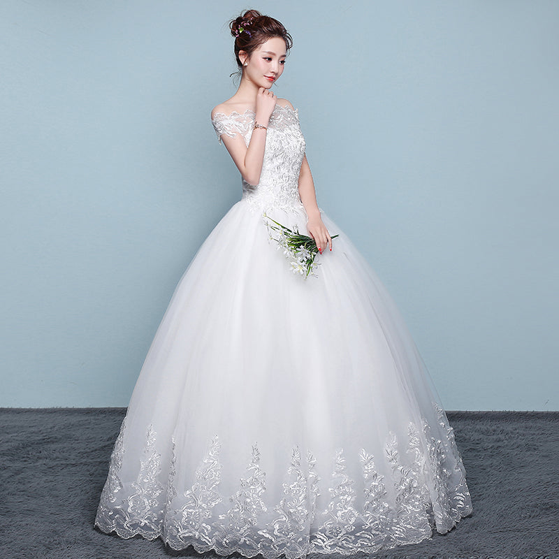 Shoulder-Bearing Wedding Dress by Qidi