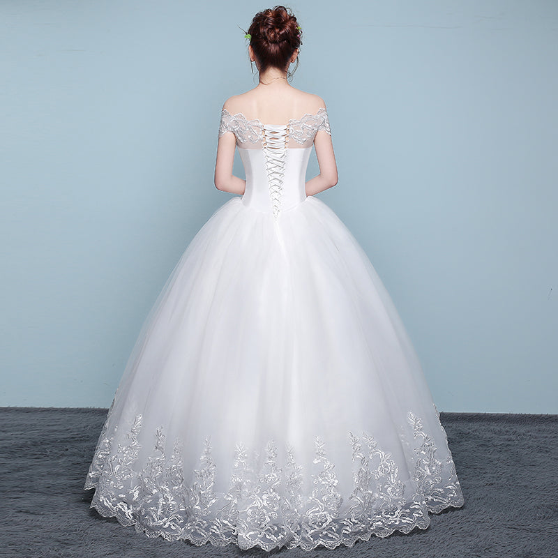 Shoulder-Bearing Wedding Dress by Qidi