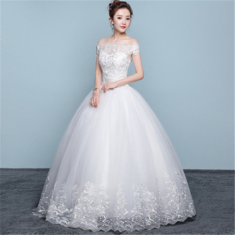 Slim and Elegant Wedding Dress with Bridal Sleeves