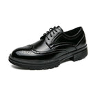 Spring And Autumn Men's Brogue Business Formal Wear Leather Shoes.