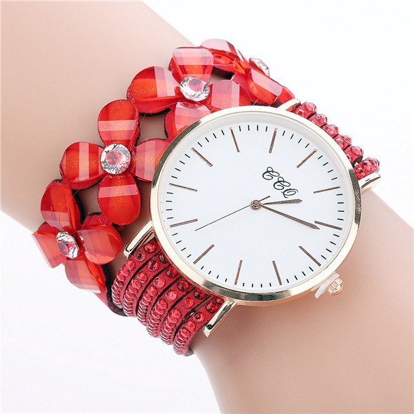 Stainless steel shell quartz watches Women luxury brand velvet drill band watch Ladies high quality fashion clock