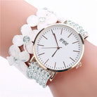 Stainless steel shell quartz watches Women luxury brand velvet drill band watch Ladies high quality fashion clock