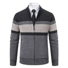 "Stand Collar Casual Sweater Coat for Men."