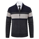 "Stand Collar Casual Sweater Coat for Men."