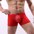 Stay cool and comfortable with our Men's Mesh Transparent One-piece Boxers Underwear.