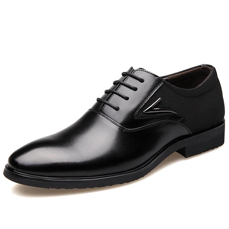 Step Up Your Style: Breathable Leather Business Formal Shoes for Men with Pointed Toes.