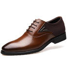 Step Up Your Style: Breathable Leather Business Formal Shoes for Men with Pointed Toes.