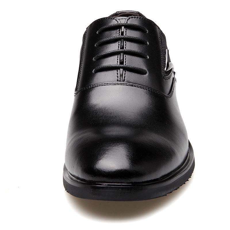 Step Up Your Style: Breathable Leather Business Formal Shoes for Men with Pointed Toes.