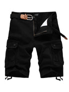 Straight Leg Cropped Pants Men's Loose Casual Pants Outdoor Sports Cargo Shorts (Without Belt)