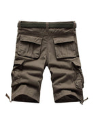 Straight Leg Cropped Pants Men's Loose Casual Pants Outdoor Sports Cargo Shorts (Without Belt)