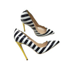 Striped High Heels 12CM Pointed Toe Stiletto Pump Women