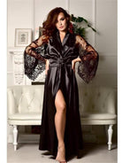 Stylish Sexy Summer Lingerie Womens Silk Robe Dress Pajama