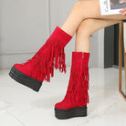 Super High Heel Women Shoes Fringed Boots