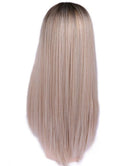 Synthetic Fiber Straight Long Pink Wigs For Women Good Wig