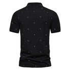 T-Shirt: Men's Printed Lapel Short Sleeve Casual T-shirt.