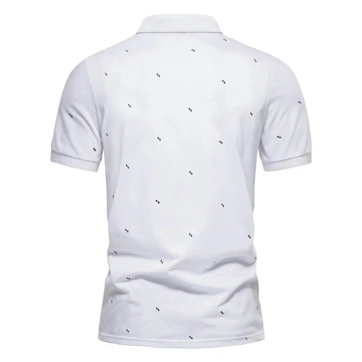 T-Shirt: Men's Printed Lapel Short Sleeve Casual T-shirt.