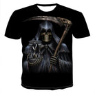 T-Shirts Casual Tee-Tops Short-Sleeve Skull Fashion Streetwear Male O-Neck Summer Men