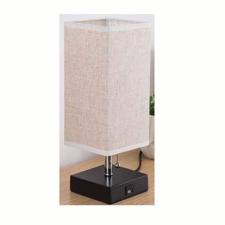 Table lamp: Linen square table lamp, perfect for study or bedside tables