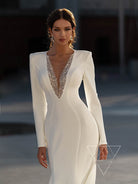 Temperament Socialite White Wedding Dress Bridal Toast Dress