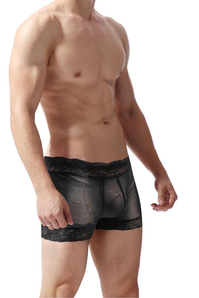 These Men's Lace Flat-leg Underwear feature a stylish and comfortable design that provides all-day support and coverage.