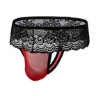 These Men's Lace Print Low Waist Panties T-back offer a comfortable and stylish option for men.