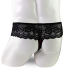 These Men's Lace Print Low Waist Panties T-back offer a comfortable and stylish option for men.