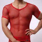 This Large Mesh Short Sleeve Men's Underwear provides ultimate comfort and support for any physical activity.