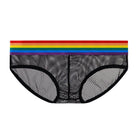 This men's underwear features a mesh rainbow belt, providing both comfort and style.