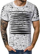 Trendy, Flowery, Round-Necked T-Shirts, Street Men'S Wear