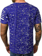 Trendy, Flowery, Round-Necked T-Shirts, Street Men'S Wear