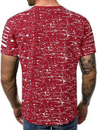 Trendy, Flowery, Round-Necked T-Shirts, Street Men'S Wear