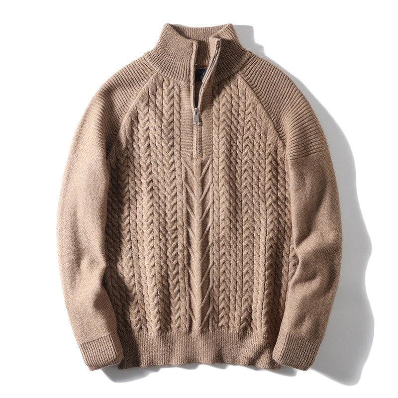 Turtleneck Twist Sweater Men's Autumn