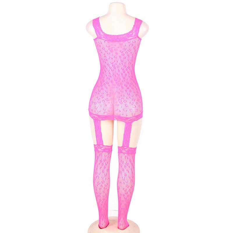 Underwear Mesh Jumpsuit Suspender Stockings