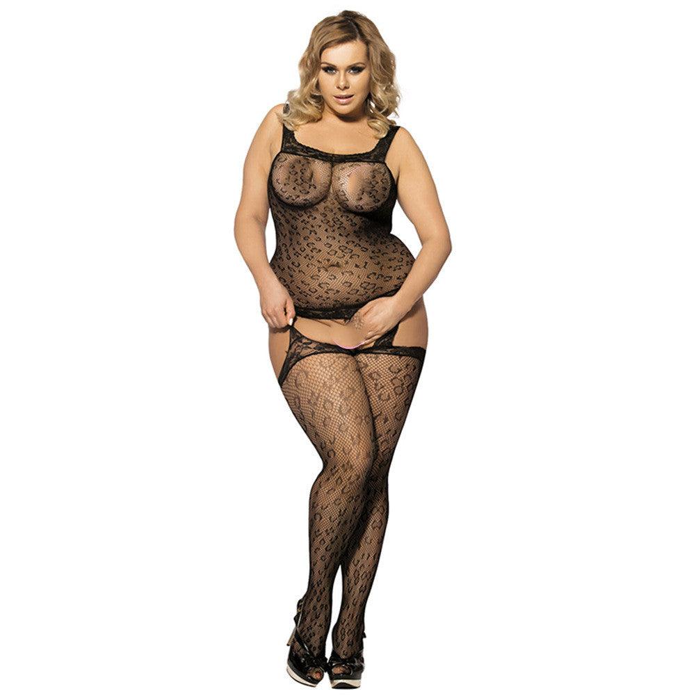 Underwear Mesh Jumpsuit Suspender Stockings