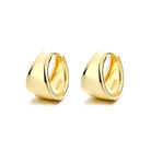 Upgrade your elegance with these U-shaped sterling silver earrings, plated in luxurious 18k gold.