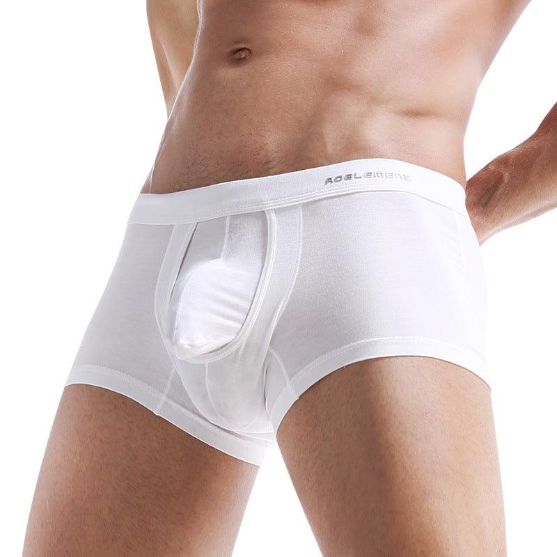 Upgrade your underwear game with our Men's Underwear Youth Underwear Solid Color Separated Boxer Bottom.