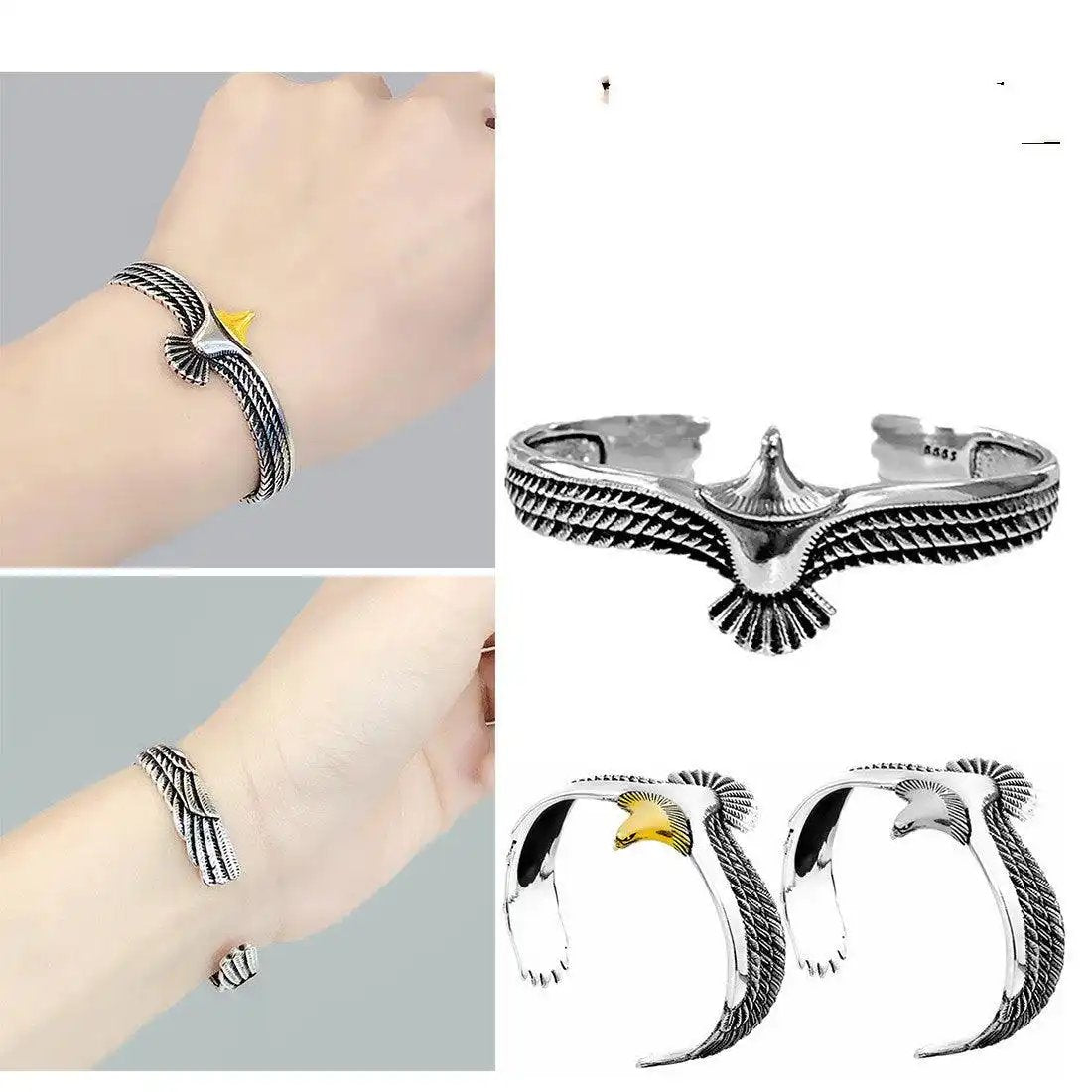 Viking Eagle Cuff Bracelet Valentines Day Gift For Boyfriend