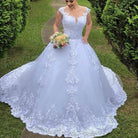 Vintage Lace White Wedding Dress