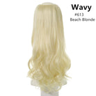 Wavy U Part Wigs for Women Clip in Hair Extension Invisible Half False Synthetic Wig Long Blonde Black Natural Hairpieces