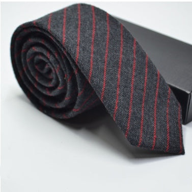 Wedding Dress Tie: Imitation Wool Plaid Striped Tie