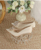 Wedding Dress Two-way Wear Pointed-toe Stiletto Bride Shallow Mouth Pumps Women High Heels